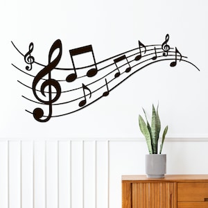 Music Notes Wall Art, Wood Wall Decor, Music Decor, Living Room Decoration, Wall Hangings, Wall Decoration, Music Lover Gift, Home Decor