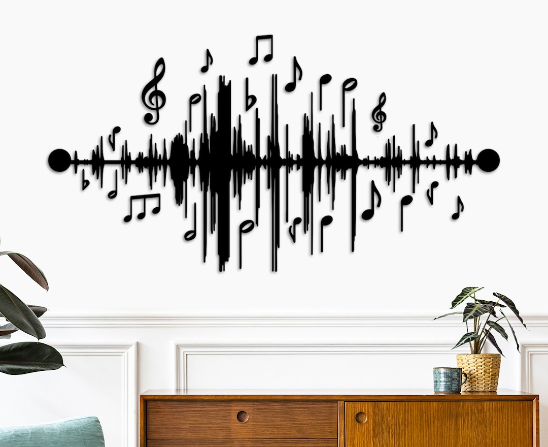 Soundwave Art Music Wall Decor Wooden Music Note Wall Art Etsy