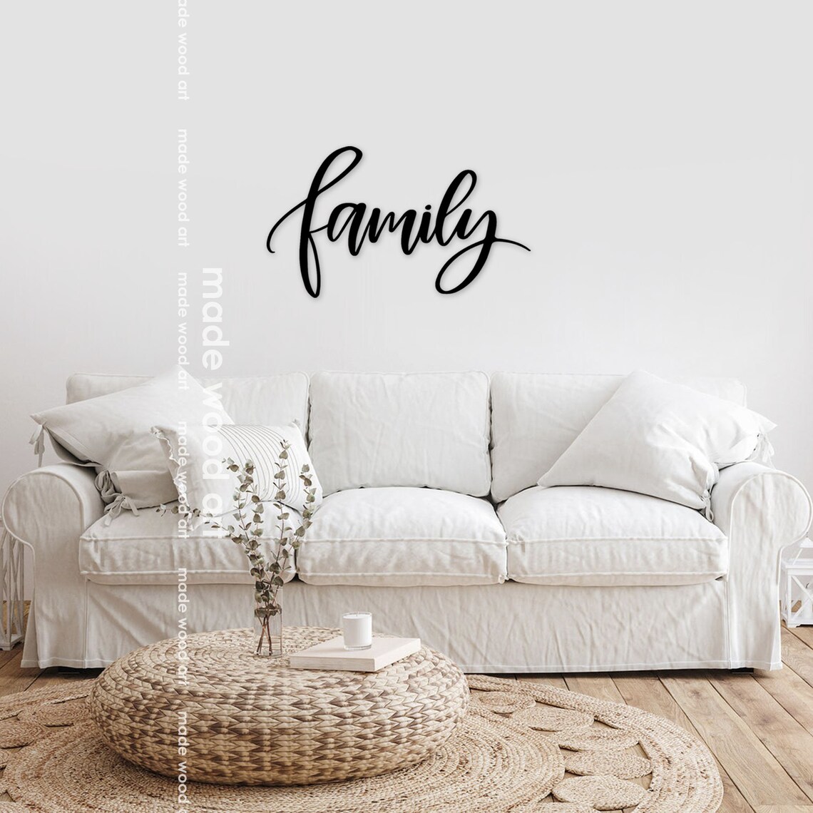 Family wood sign Family letters Wood cut out letters Home Etsy