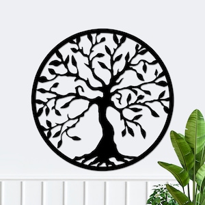 Tree of Life Wall Art, Wood Wall Decor, Round Wall Art, Wall Sculpture, Room Decor Aesthetic, Family Tree, Apartment Decor, Above Bed Art