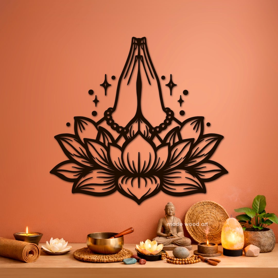 Namaste Wooden Sign, Zen Meditation Room, Yoga Studio Wall Decor ...