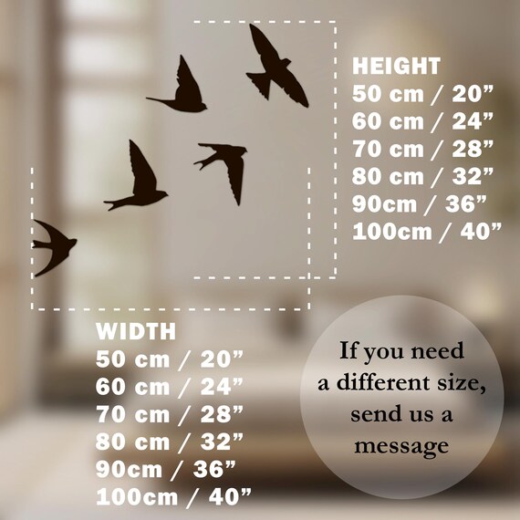 Wooden Birds Wall Decor, Flock of Bird Wall Art, Freedom Wall