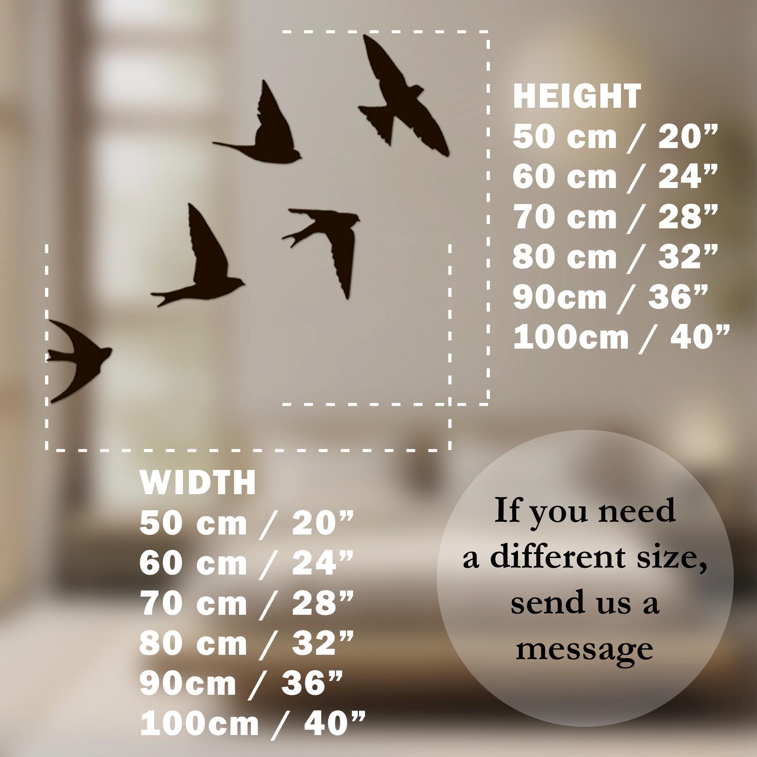 Wooden Birds Wall Decor, Flock of Bird Wall Art, Freedom Wall