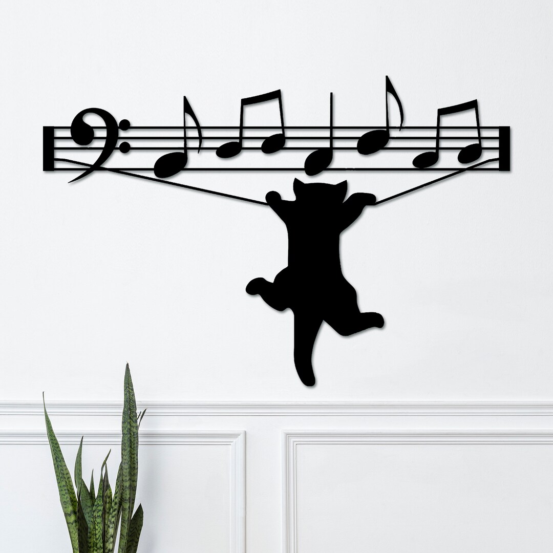 Music Note Wall Block Music Notes Wall Art, Wood Wall Decor, Music Decor, Living Room ...