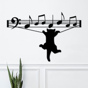 Music Notes Wall Art, Wood Wall Decor, Music Decor, Living Room Decoration, Wall Hangings, Wall Decoration, Music Lover Gift, Home Decor