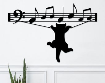 Music Notes Wall Art, Wood Wall Decor, Music Decor, Living Room Decoration, Wall Hangings, Wall Decoration, Music Lover Gift, Home Decor