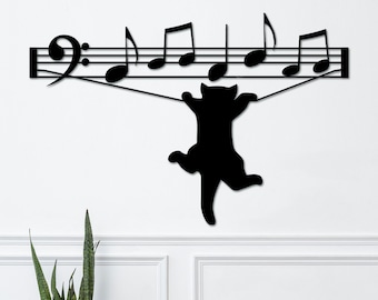 Music Notes Wall Art, Wood Wall Decor, Music Decor, Living Room Decoration, Wall Hangings, Wall Decoration, Music Lover Gift, Home Decor