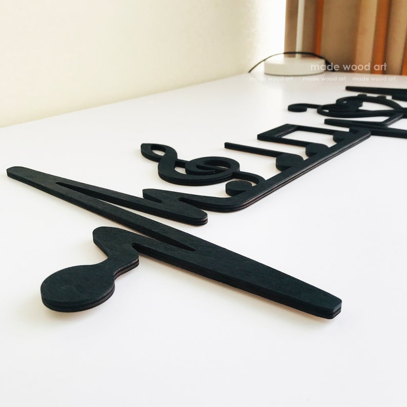 Wooden Music Notes Decoration Sheet Music Art Music Clef Music Etsy
