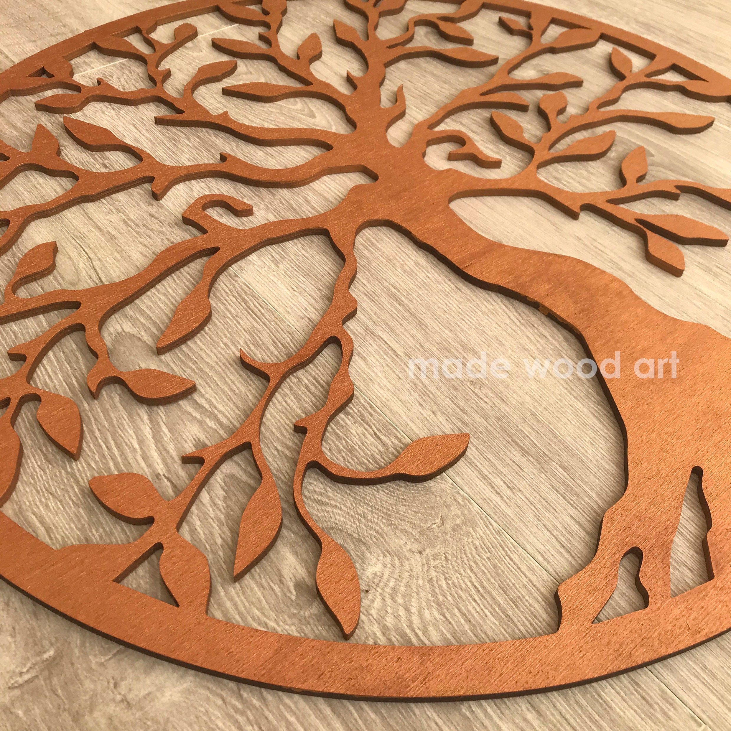 Tree of life wall decor Wood Wall Art Tree wood art Minimalist Etsy
