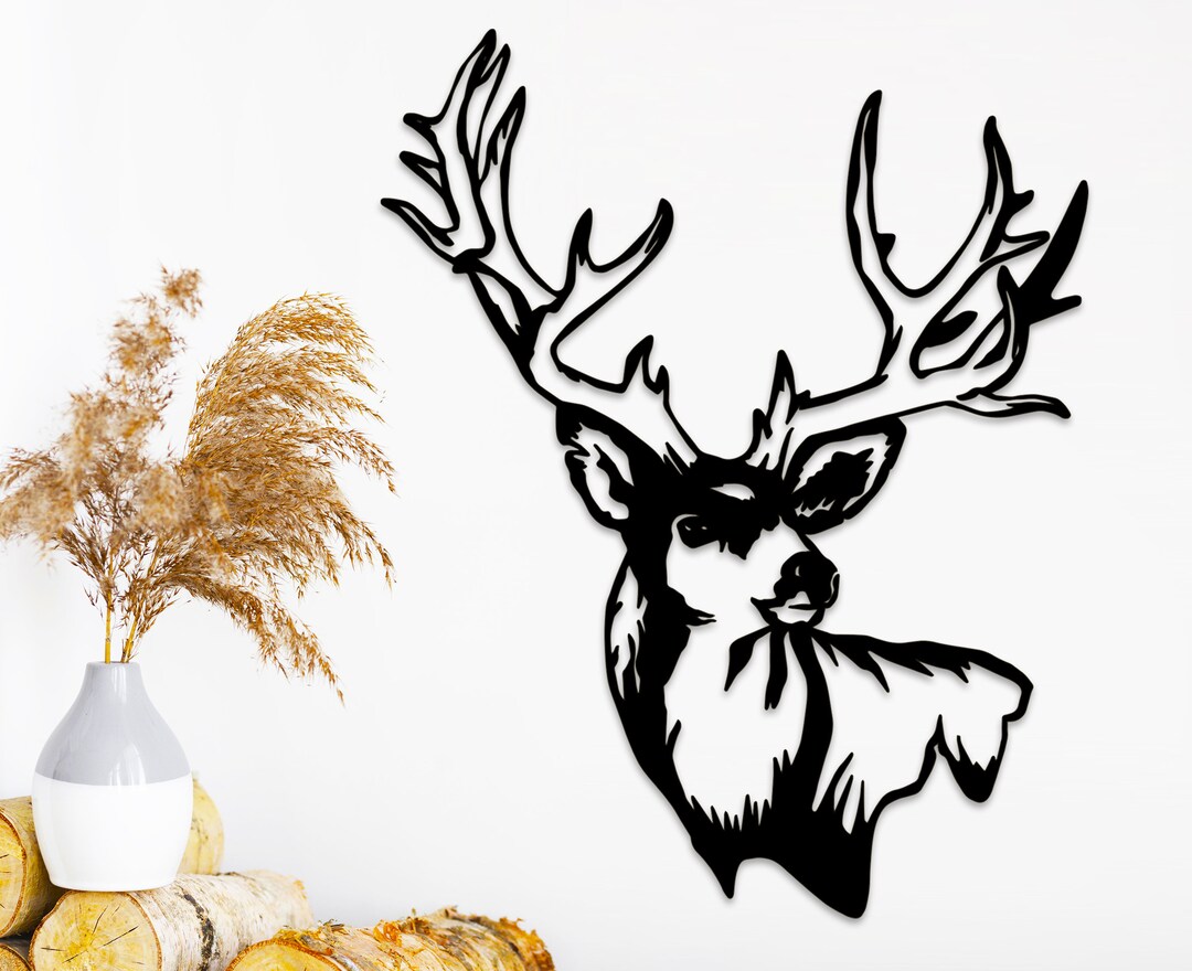 Wooden Deer Wall Decor Deer Head Stag Wall Art Wood Wall Etsy