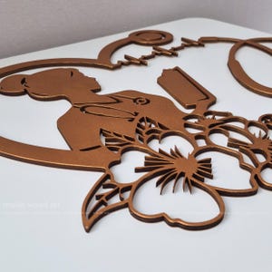 Medische kunst aan de muur, bloemen stethoscoop houtdecor, cadeau verpleegkundige, teken ademhalingstherapeut, kamer verpleegkundige, afstudeercadeau, decor dokterspraktijk afbeelding 10