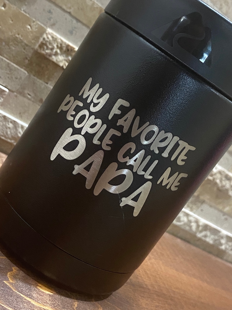 Custom Engraved Etched Can /& Bottle Holder Cooler Dad Grandpa Papaw Father/'s Day Ozark Trail Gift Papa Bear