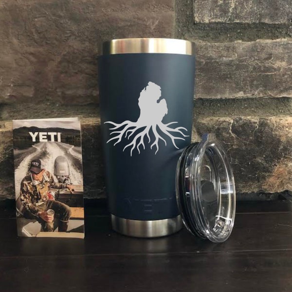 20oz State Roots - Father's Day Gift - Custom Engraved Stainless Steel Tumbler - Laser Etched  - Gift - Personalized - State - Rooted - MI