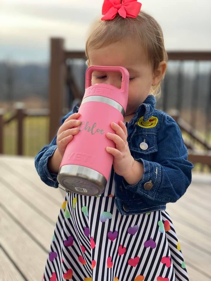 Custom kids YETI Rambler Jr., Laser engraved Kid's Tumbler – Four One Living