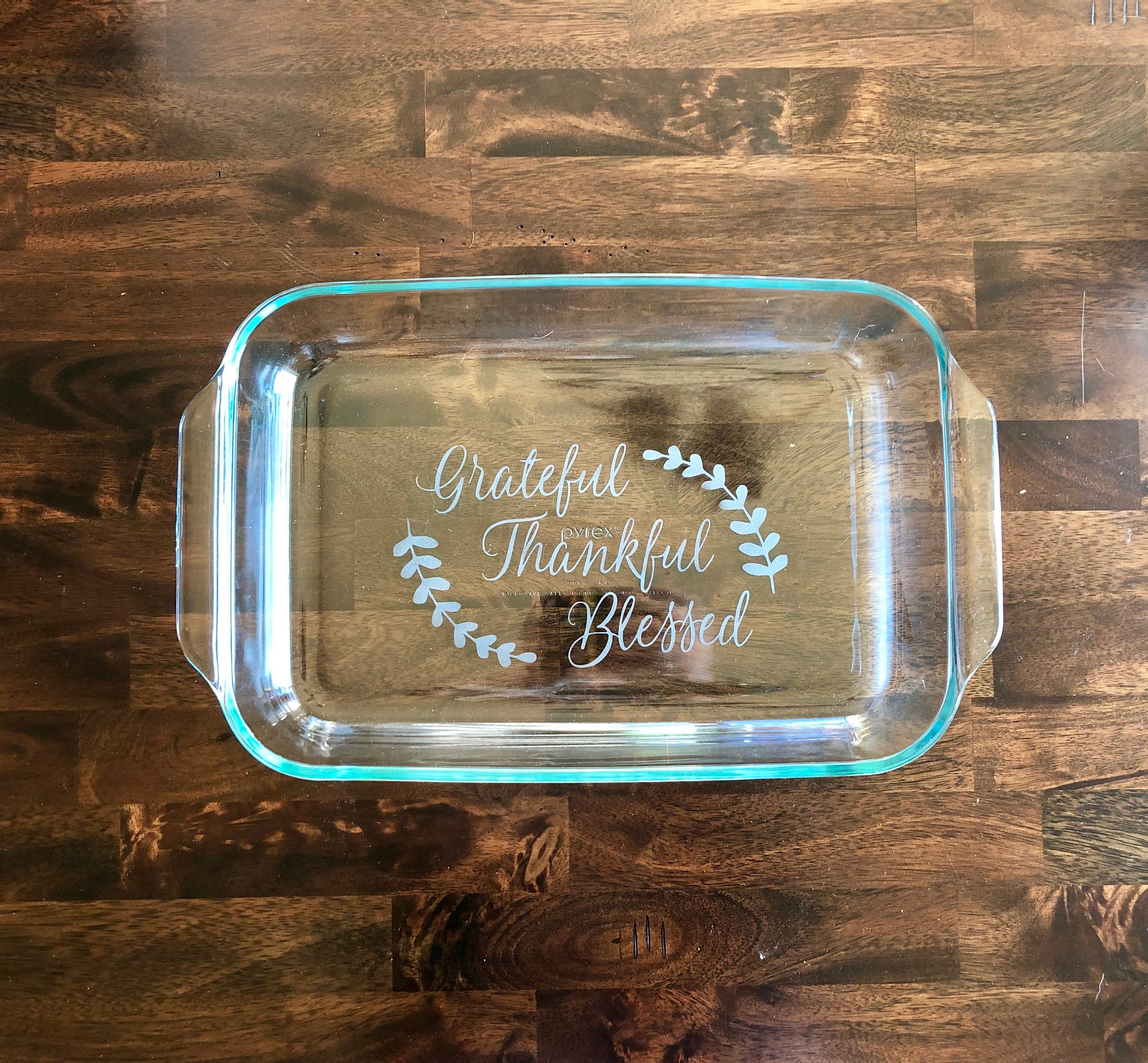 Engraved Pyrex Bakeware with Lid and Handles Personalized Etsy