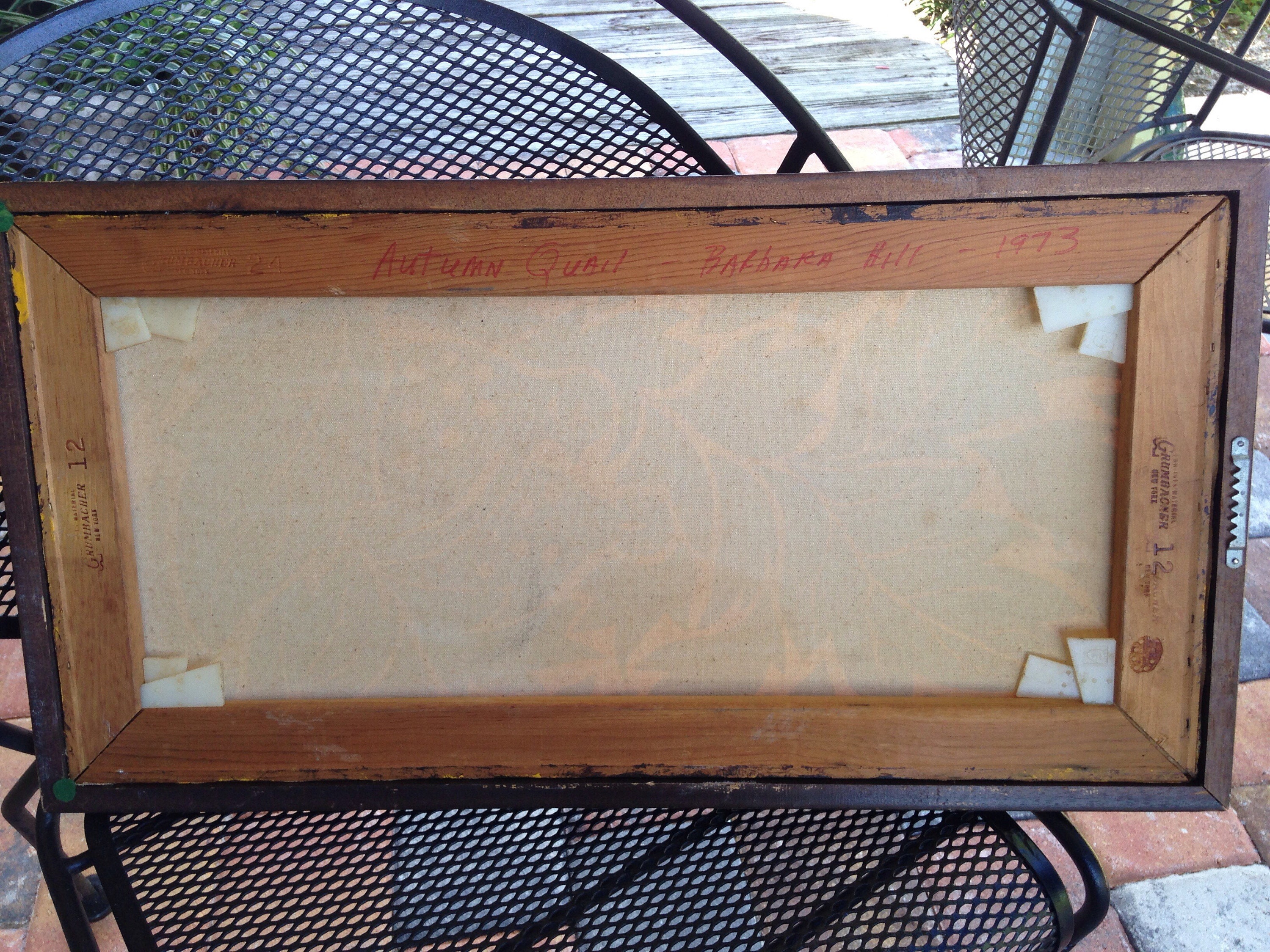 Groovy vintage painting super cool fall colors autumn quail | Etsy