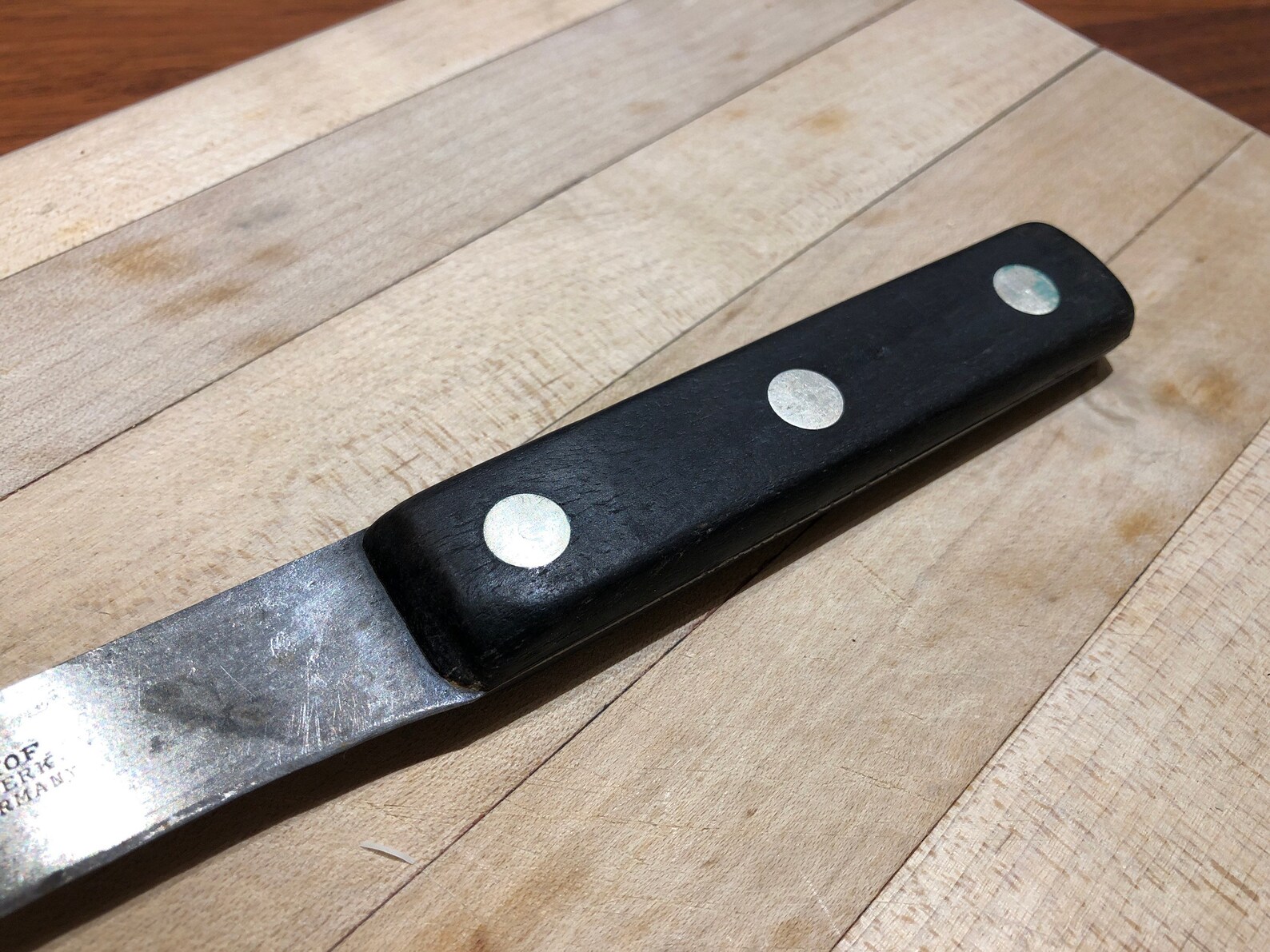 Vintage Ed Wusthof Solingen Germany Carbon Steel Chef Knife Etsy