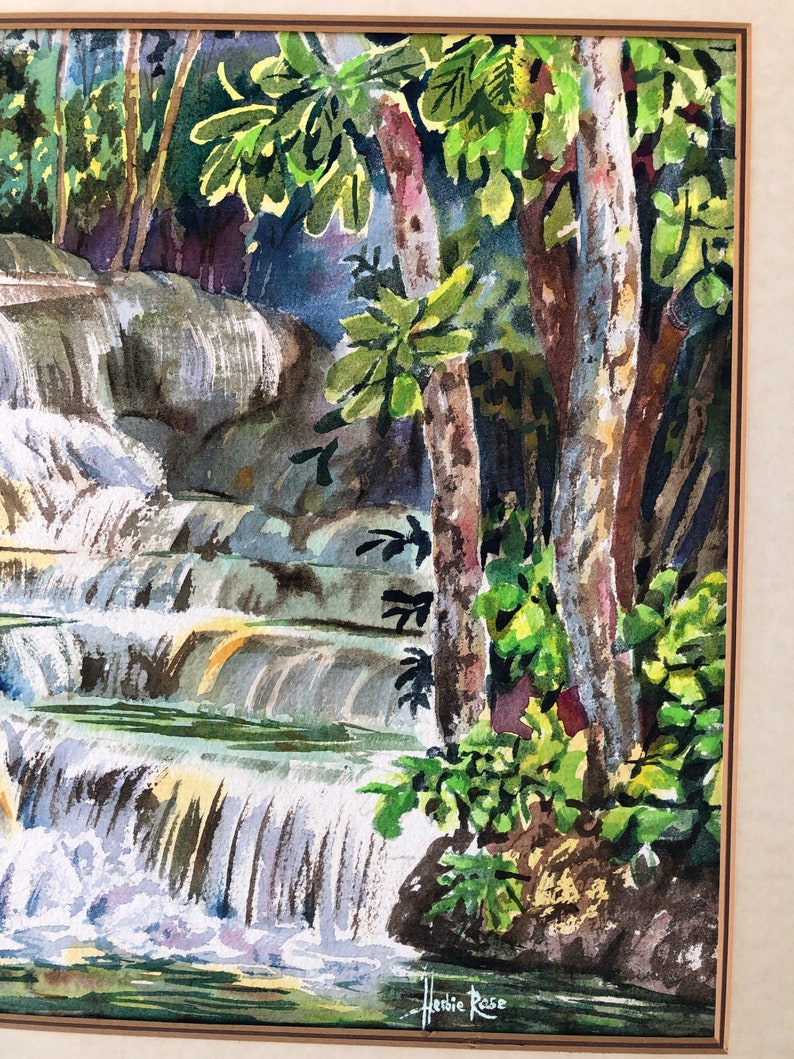 Original Vintage Herbie Rose Watercolor Painting Matted and Etsy