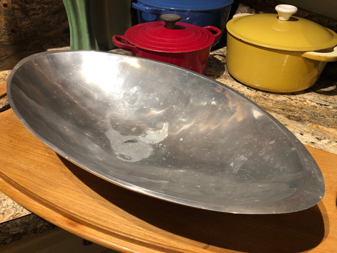 Vintage Nambe 503 18 x 9 3/4 x 3 large platter bowl MCM Etsy