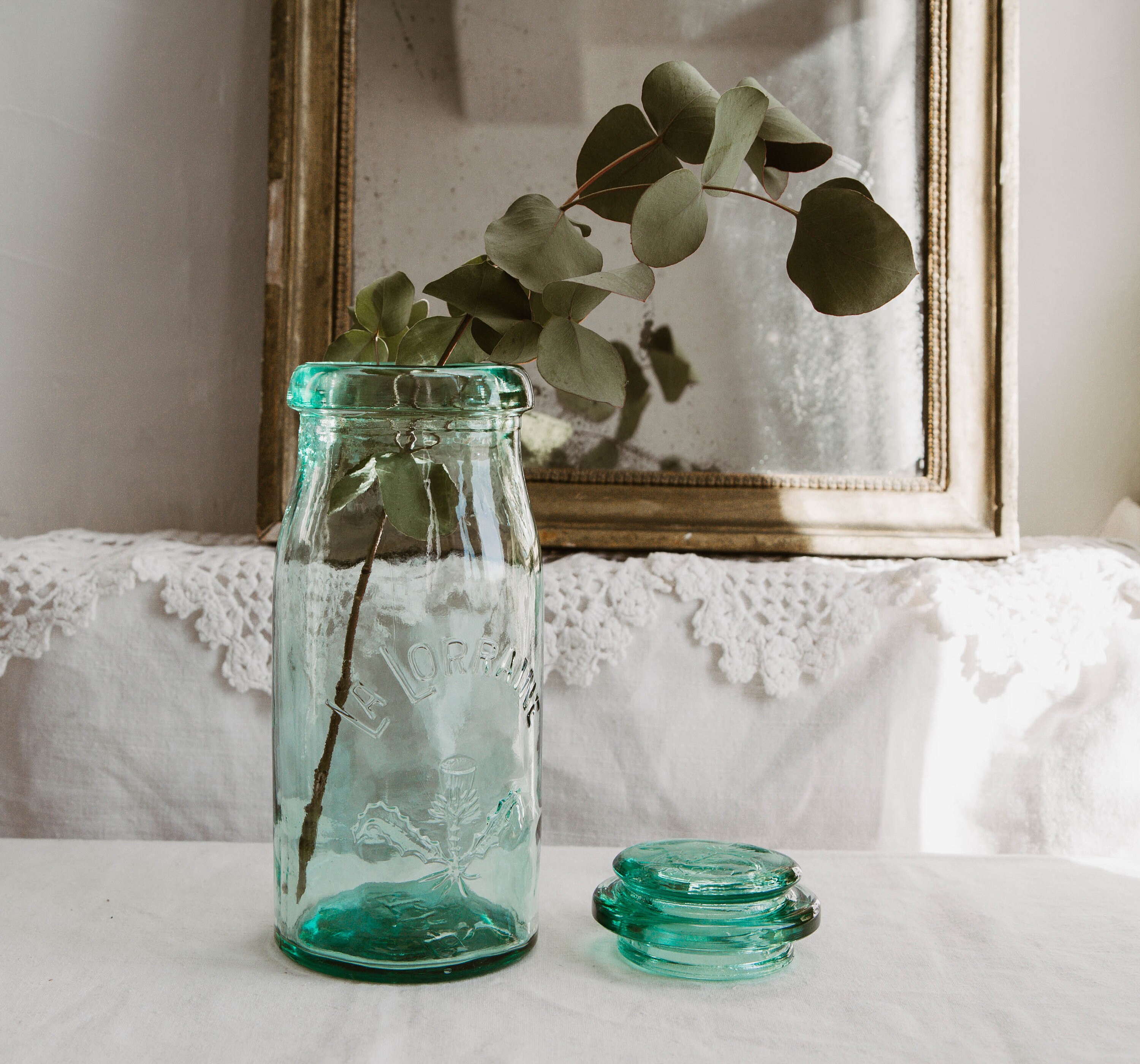 Bouteille Ancienne en Verre La Lorraine