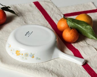 Piccola padella Pyroflam vintage con motivi floreali