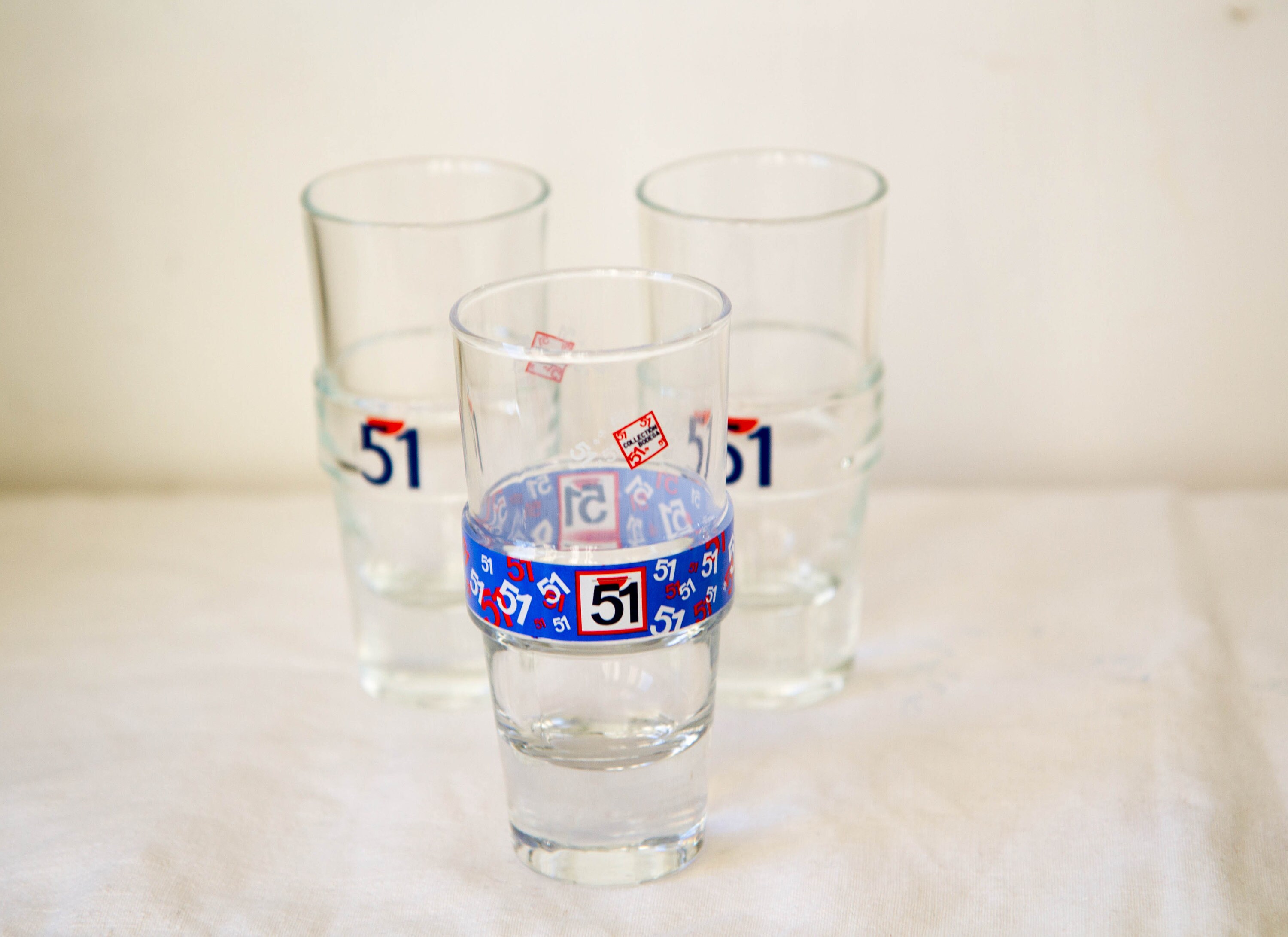 Verres Vintage à Pastis 51 Lot de 3