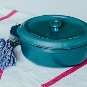 COCOTTE RONDE ROUGE en fonte émaillée Cousances Doufeu n°24 - en TBE EUR 30,00 - FR