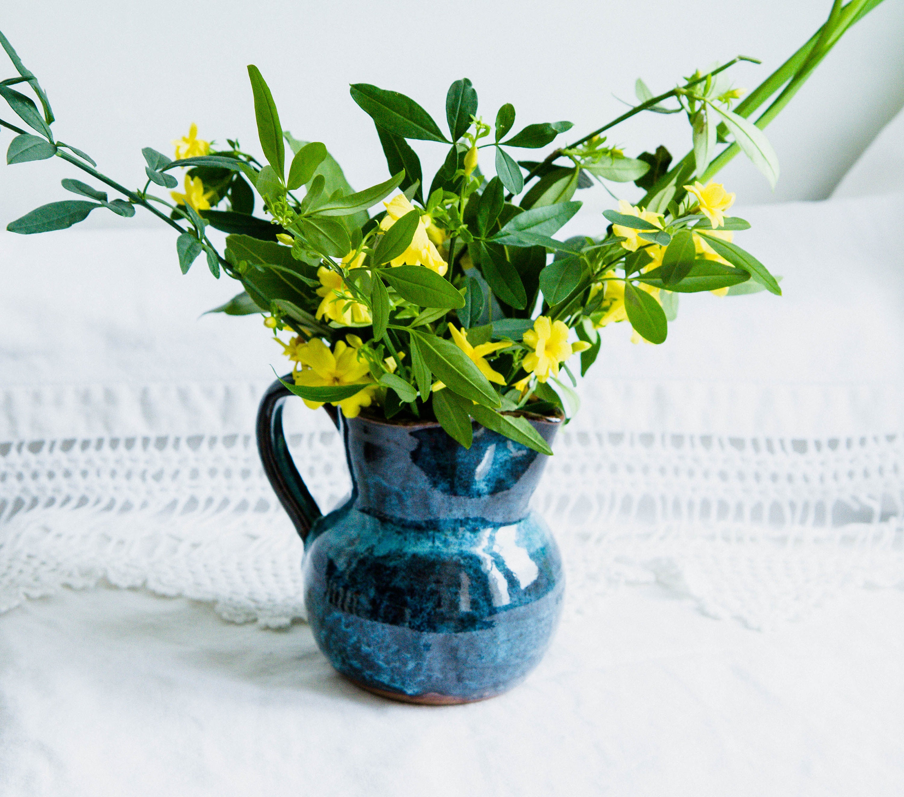 Pot en Terre Cuite Emaillé Ancien, Vase Grès France Vintage