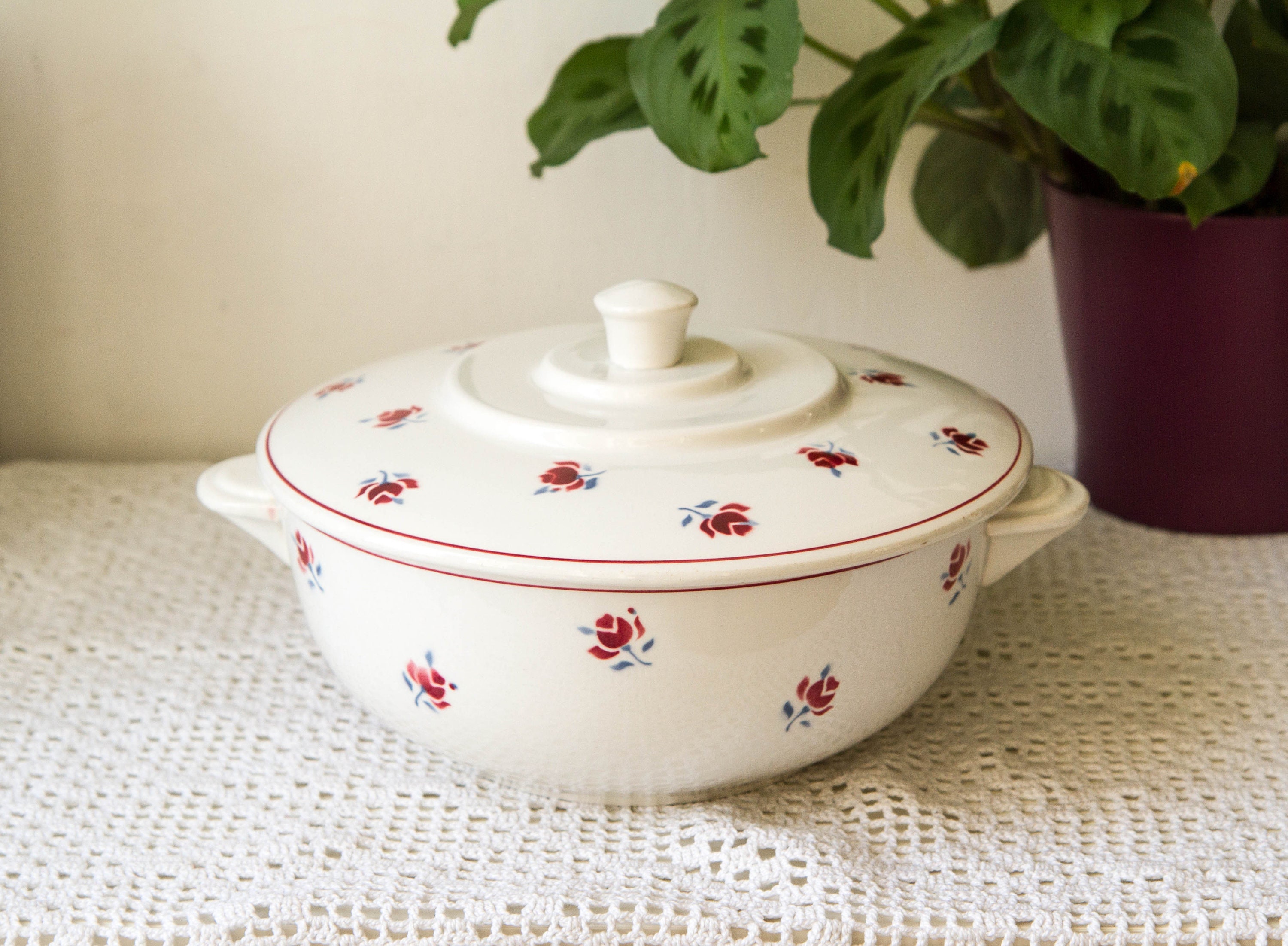 Soupière Céranord St Amand Rosettes, Soupière Ancienne France