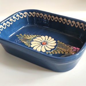 Vintage keramische schotel Frankrijk Elzas aardewerk
