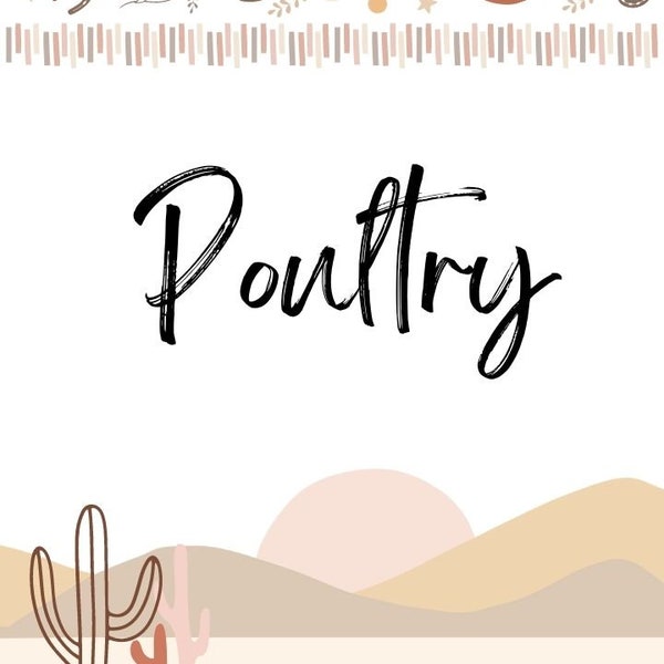 Poultry Farm Planner | Western Boho Farm Planner | egg tracker, chick tracker, feed log, year end totals