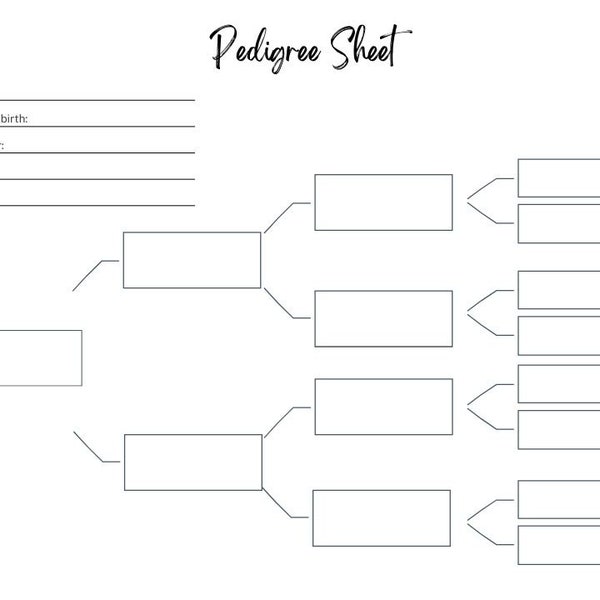 Pedigree Sheet | Farm Planner insert | tracks names, breed, and pedigree