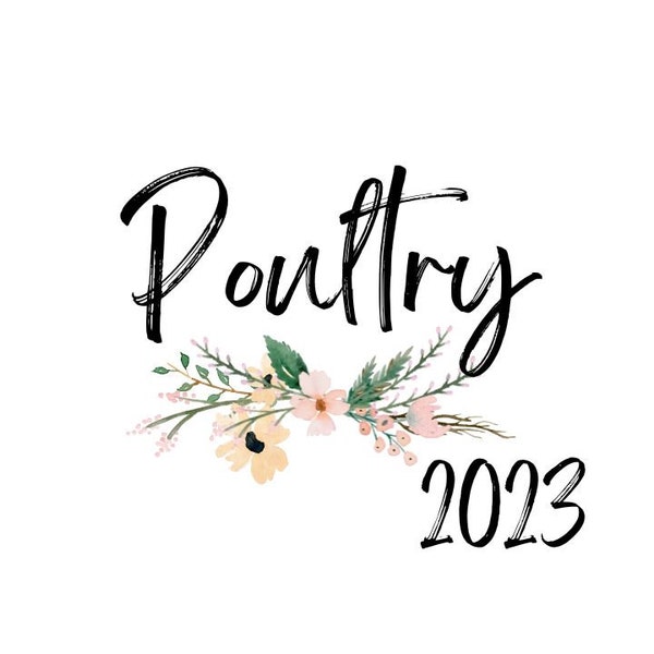 Poultry Farm Planner | Navy and Blush Floral Farm Planner | egg tracker, chick tracker, feed log, year end totals