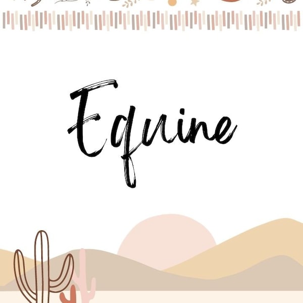 Farm Planner for Equine Records | Western Boho Design | Farrier Records, Foaling, Vaccine/Worming Log and Monthly Calendar