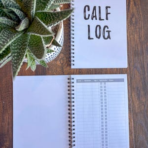 Calf Log Book | Farm planner | track calving | no year included
