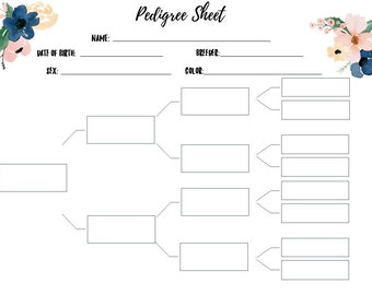 Pedigree Sheet | Farm Planner insert | tracks names, breed, and pedigree