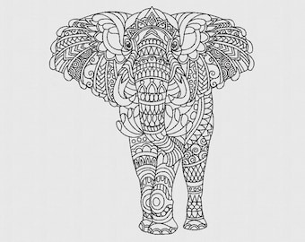 Zentangle elephant | Etsy