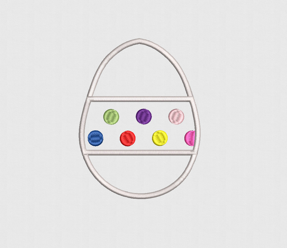 Easter Eggs Appliqué - Machine Embroidery Design - 5 Designs - 4 Sizes ...
