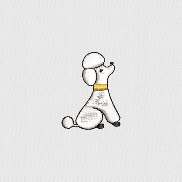 Tiny Poodle - Machine Embroidery Design - 9 Formats - Instant download