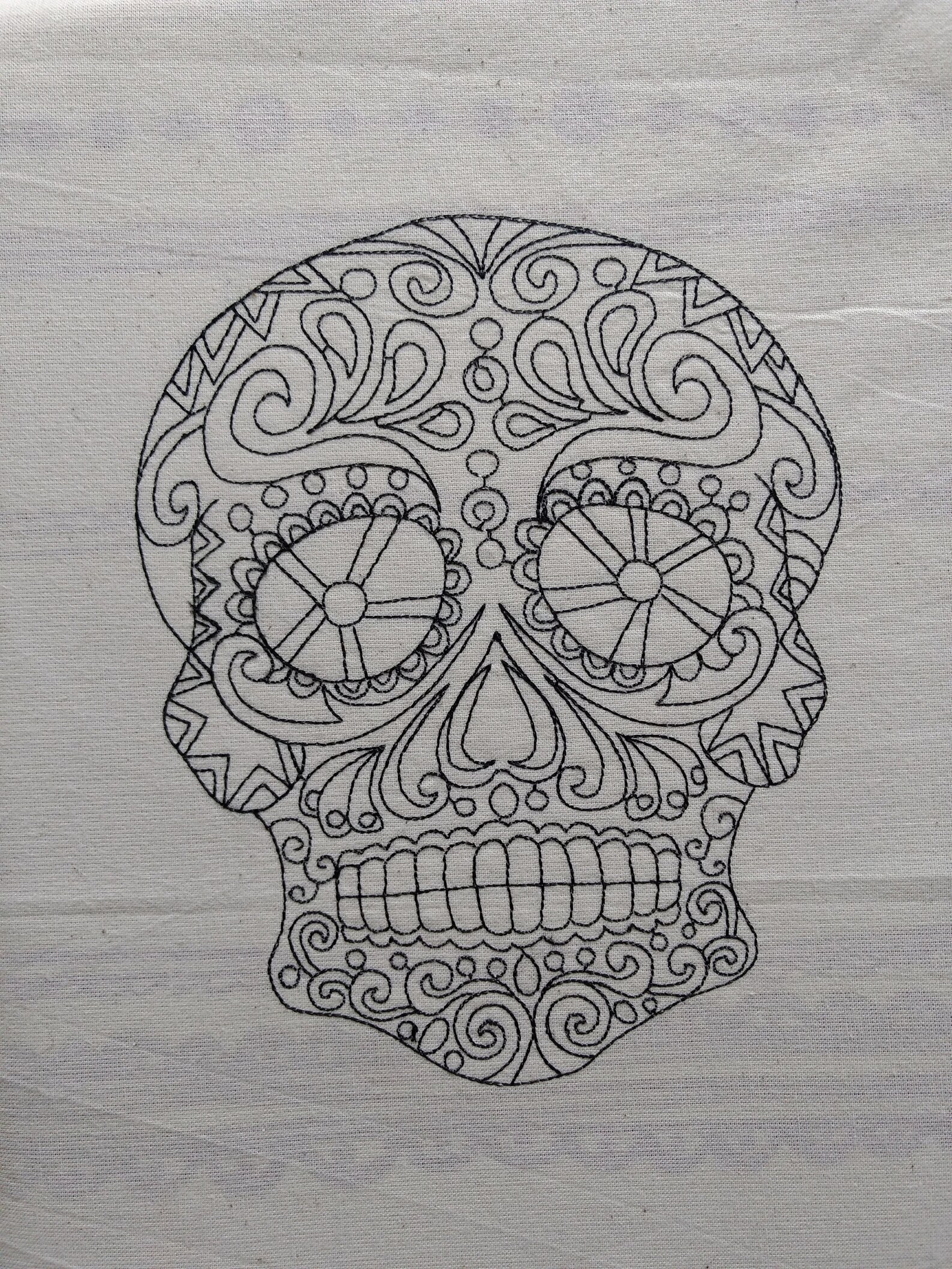 Sugar Skull Zentangle Día De Muertos Day of the Dead Etsy