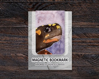 Rot Bemalte Schildkröte 2x3"Magnet Illustrierte Kunst Lesezeichen | Lesen, Bibliothek, Bücherwurm