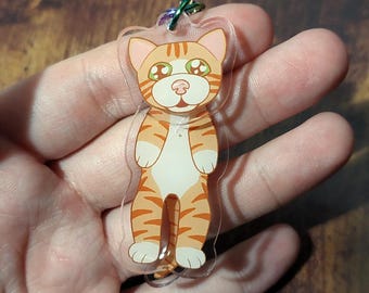Cat Shaped Dangle Keyring | Keychain, Charm, Accessories