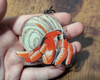 Hermit Crab Acrylic Keyring | Keychain, Charm, Accessories
