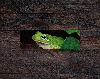 Giant Tree Frog 2x6" Matte Illustrated Fine Art Bookmark | Reading, Library, Bookworm