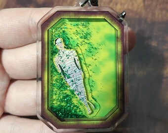 Lazarus Pit Glitter Quicksand Liquid Shaker Keyring | Keychain, Charm, Accessories