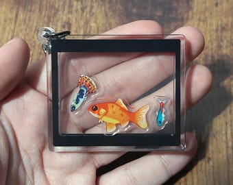Pet Fish Tank Shaker Keyring | Keychain, Charm, Accessories