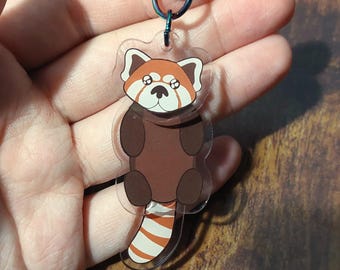 Red Panda Shaped Dangle Keyring | Keychain, Charm, Accessories