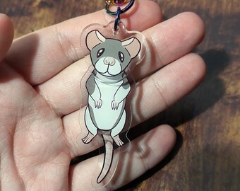 Rat Shaped Dangle Keyring | Keychain, Charm, Accessories