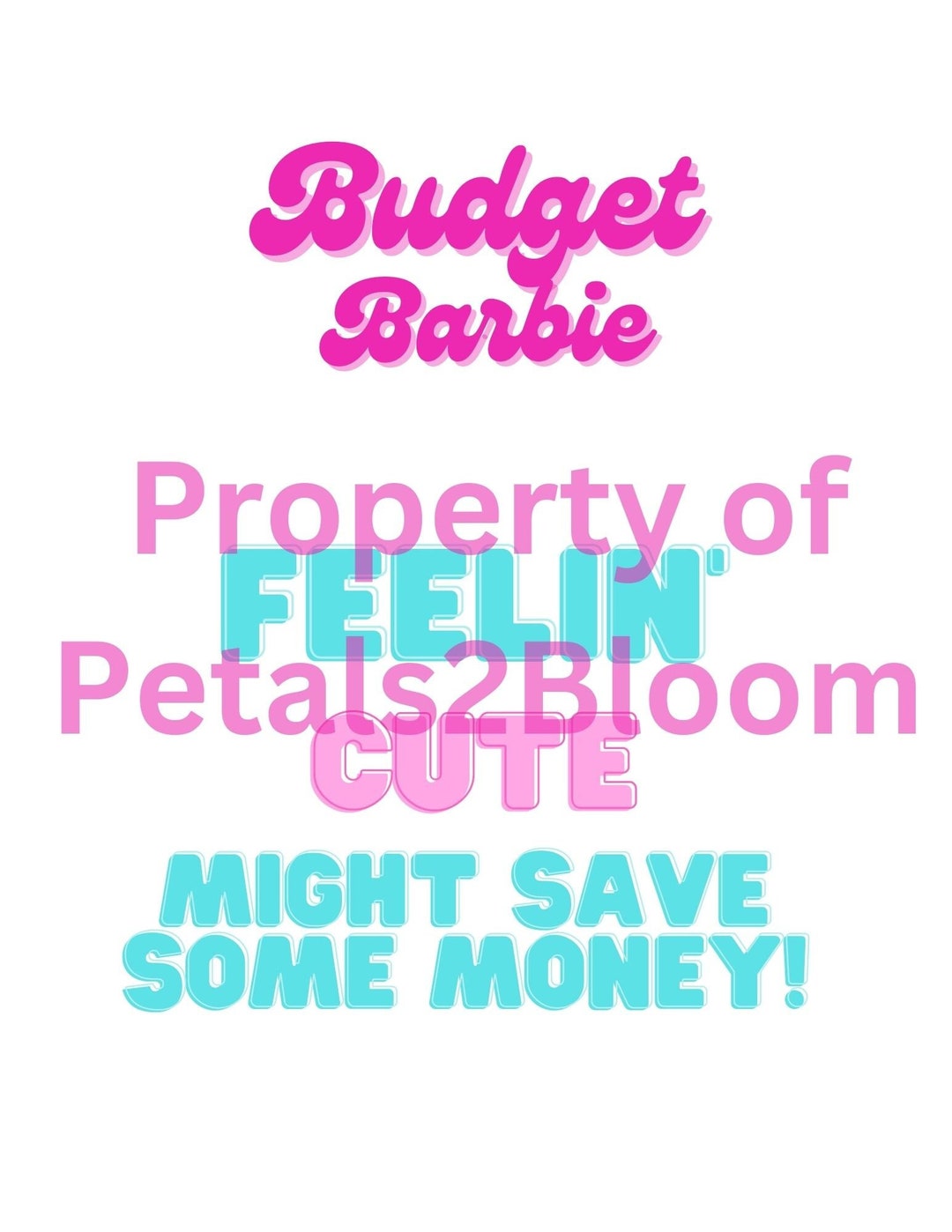 Barbie Budget Plan Template Etsy