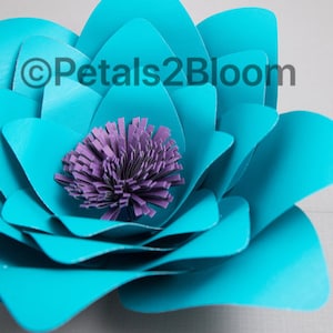 Paper flower template easy crafts petal #6
